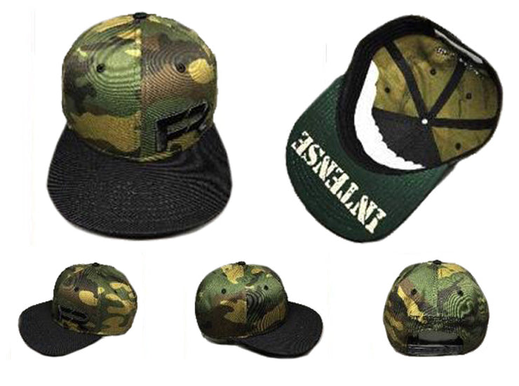 Camo Hat with Black Logo